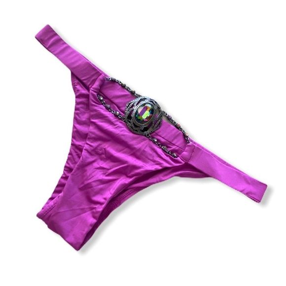 Beach Bunny Bikini Bottom Purple - Picture 1 of 7